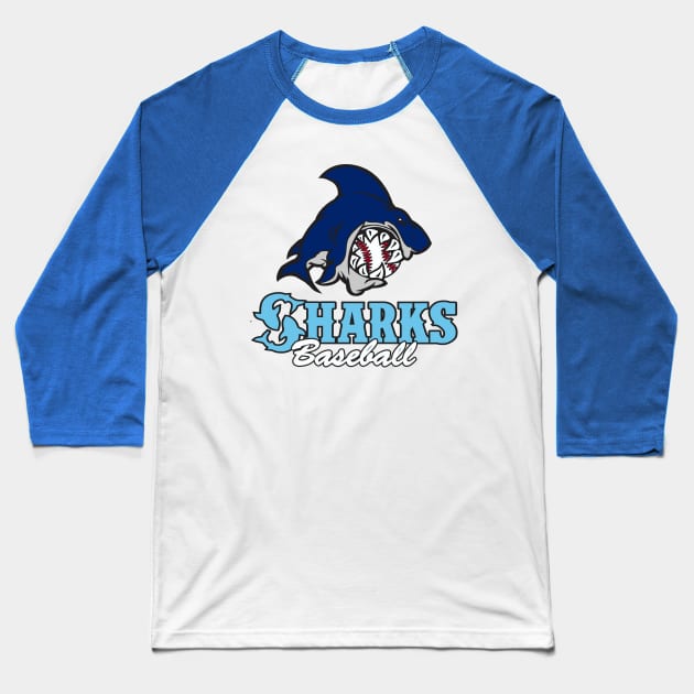 Sharks Baseball Baseball T-Shirt by DavesTees